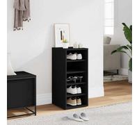 Vidaxl Shoe Cabinet Black 31.5X35X70 Cm Engineered Wood