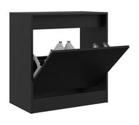 vidaXL Shoe Cabinet Black 60x34x63.5 cm Engineered Wood