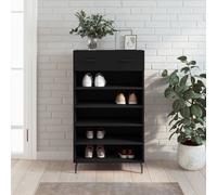 vidaXL Shoe Cabinet Black 60x35x105 cm Engineered Wood