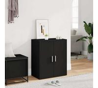 vidaXL Shoe Cabinet Black Engineered Wood Shoe Rack Storage Organiser Cabinet