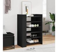 vidaXL Shoe Cabinet Shoe Storage Cupboard Shoe Rack Black Engineered Wood