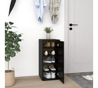 vidaXL Shoe Cabinet Black 32x35x70 cm Engineered Wood