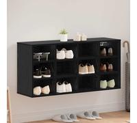 vidaXL Shoe Cabinet Black Oak 103 x 30 x 51 cm Engineered Wood