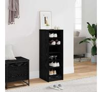 vidaXL Shoe Cabinet Black Oak 32 x 35 x 90 cm Engineered Wood