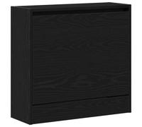 vidaXL Shoe Cabinet Black Oak 60 x 21 x 57 cm Made of Wood Material