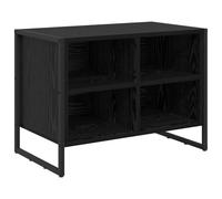 vidaXL Shoe Cabinet Black Oak 60 x 35 x 44 cm Engineered Wood, Living Room, Rectangular, Durable, Modern Design for Comfort, Spacious Layout, Ideal for Family Gatherings and Relaxation