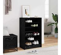 vidaXL Shoe Cabinet Black Oak 60 x 35 x 92 cm Engineered Wood