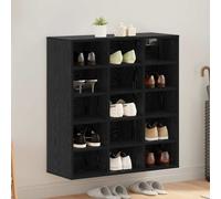 vidaXL Shoe Cabinet Black Oak 77.5 x 30 x 83.5 cm Engineered Wood