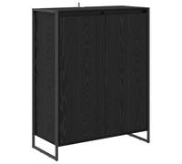 vidaXL Shoe Cabinet Black Oak 79 x 36 x 100 cm Engineered Wood, Living Room, Rectangular, Durable, Stylish Furniture for Modern Spaces, Enhance Your Home Design