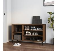 vidaXL Shoe Cabinet Brown Oak 102x36x60 cm Engineered Wood UK NEW