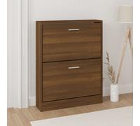 (Brown oak, 59 x 17 x 81 cm (W x D x H)) New Wood Shoe Cabinet 5Drawer Organiser Furniture Multi Colours Multi Sizes