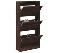 vidaXL Shoe Cabinet Brown Oak 60x21x125.5 cm Engineered Wood