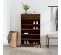 vidaXL Shoe Cabinet Brown Oak 60x35x105 cm Engineered Wood UK HOT
