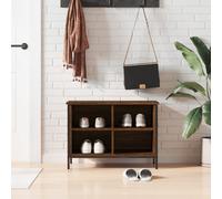 vidaXL Shoe Cabinet Brown Oak 69x35x50 cm Engineered Wood UK NEW