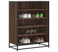 (brown oak) vidaXL Shoe Cabinet Shoe Storage Rack Shoe Cupboard Engineered Wood and Metal