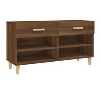 vidaXL Shoe Cabinet Brown Oak Engineered Wood Hallway Shoe Storage Cupboard