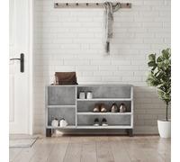vidaXL Shoe Cabinet Concrete Grey 102x36x60 cm Engineered Wood