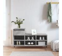 vidaXL Shoe Cabinet Concrete Grey 102x36x60 cm Engineered Wood