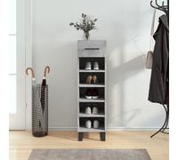 vidaXL Shoe Cabinet Concrete Grey 30x35x105 cm Engineered Wood UK NEW