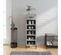 vidaXL Shoe Cabinet Concrete Grey 30X35X105 Cm Engineered Wood, Grey