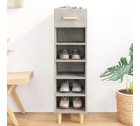 vidaXL Shoe Cabinet Concrete Grey 30x35x105 cm Engineered Wood