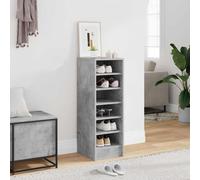 vidaXL Shoe Cabinet Concrete Grey 31.5x35x90 cm Engineered Wood