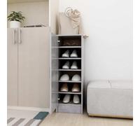vidaXL Shoe Cabinet Concrete Grey Chipboard Household Shoe Storage Shelf Rack