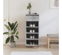 vidaXL Shoe Cabinet Concrete Grey 40x36x105 cm Engineered Wood