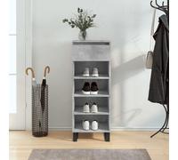 SVV Shoe Cabinet Concrete Grey 40x36x105 cm Engineered Wood
