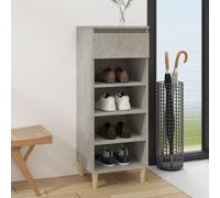 vidaXL Shoe Cabinet Concrete Grey 40x36x105 cm Engineered Wood