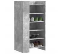 vidaXL Shoe Cabinet Concrete Grey 52x37.5x100 cm Engineered Wood