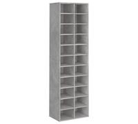 vidaXL Shoe Cabinet Concrete Chipboard Grey 54x34x183cm Shoe Shelf Organiser