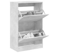 vidaXL Shoe Cabinet Concrete Grey 60x34x96.5 cm Engineered Wood