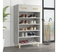 SVV Shoe Cabinet Concrete Grey 60x35x105 cm Engineered Wood