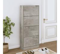 vidaXL Shoe Cabinet Concrete Grey 63x24x147 cm Engineered Wood