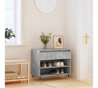 vidaXL Shoe Cabinet Concrete Grey 70x36x60 cm Engineered Wood