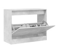vidaXL Shoe Cabinet Concrete Grey 80x34x63 cm Engineered Wood