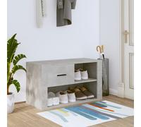 vidaXL Shoe Cabinet Concrete Grey 80x35x45 cm Engineered Wood