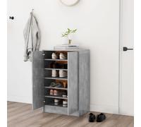 vidaXL Shoe Cabinet Concrete Grey 60x35x92 cm Engineered Wood