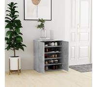 vidaXL Shoe Cabinet Home Bedroom Hallway Furniture Accessories Wardrobe Storage Shoe Rack Storage Organiser Hall Cabinet Chipboard Concrete Grey