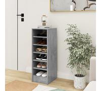vidaXL Shoe Cabinet Concrete Grey Engineered Wood Wall-Mounted Shoe Rack Shelf