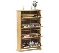Vidaxl Shoe Cabinet Corona 99X32X163.5 Cm Solid Wood Pine