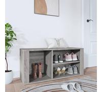 vidaXL Shoe Cabinet Grey Sonoma 100x35x45 cm Engineered Wood