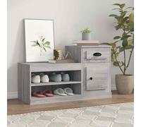 vidaXL Shoe Cabinet Grey Sonoma 100x42x60 cm Engineered Wood UK NEW