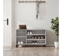 vidaXL Shoe Cabinet Grey Sonoma 102x36x60 cm Engineered Wood