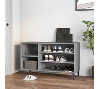 vidaXL Shoe Cabinet Grey Sonoma 102x36x60 cm Engineered Wood UK NEW