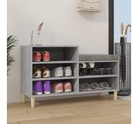vidaXL Shoe Cabinet Grey Sonoma 102x36x60 cm Engineered Wood