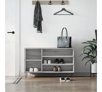 vidaXL Shoe Cabinet Grey Sonoma 102x36x60 cm Engineered Wood