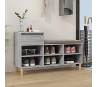 vidaXL Shoe Cabinet Grey Sonoma 102x36x60 cm Engineered Wood