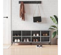 vidaXL Shoe Cabinet Grey Sonoma 131x35x50 cm Engineered Wood